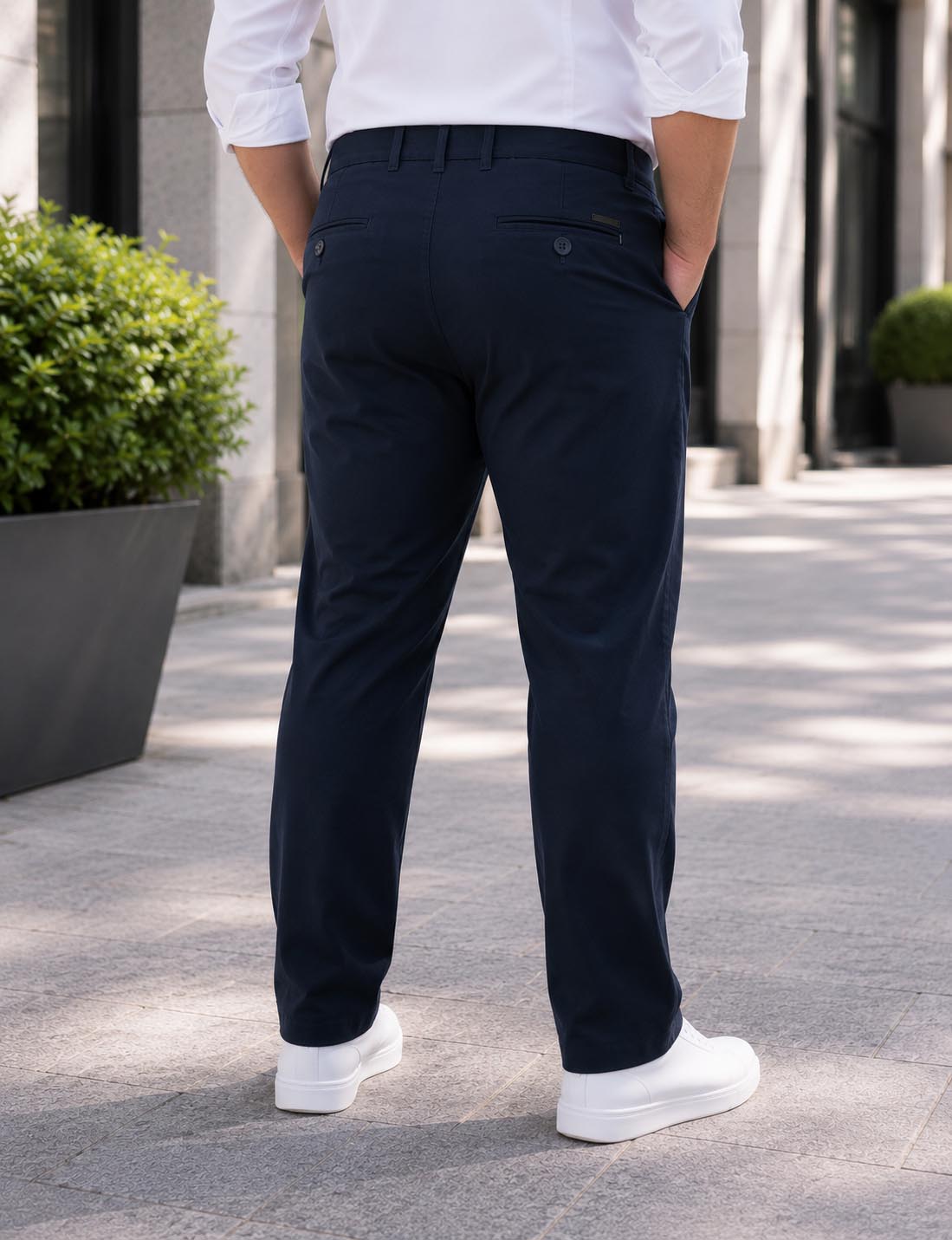 Trial ανδρικό μπλε navy υφασμάτινο Chinos παντελόνι 26Kevin φωτογραφία